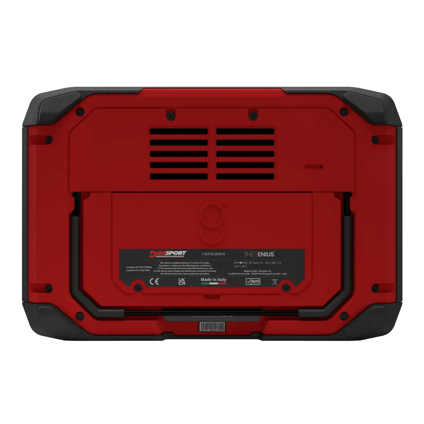 TheGenius, vista trasera con soporte plegable